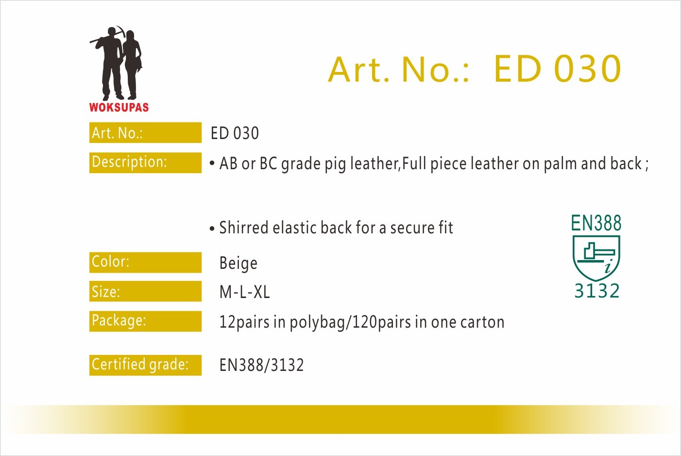 Driver rigger glove series ED030