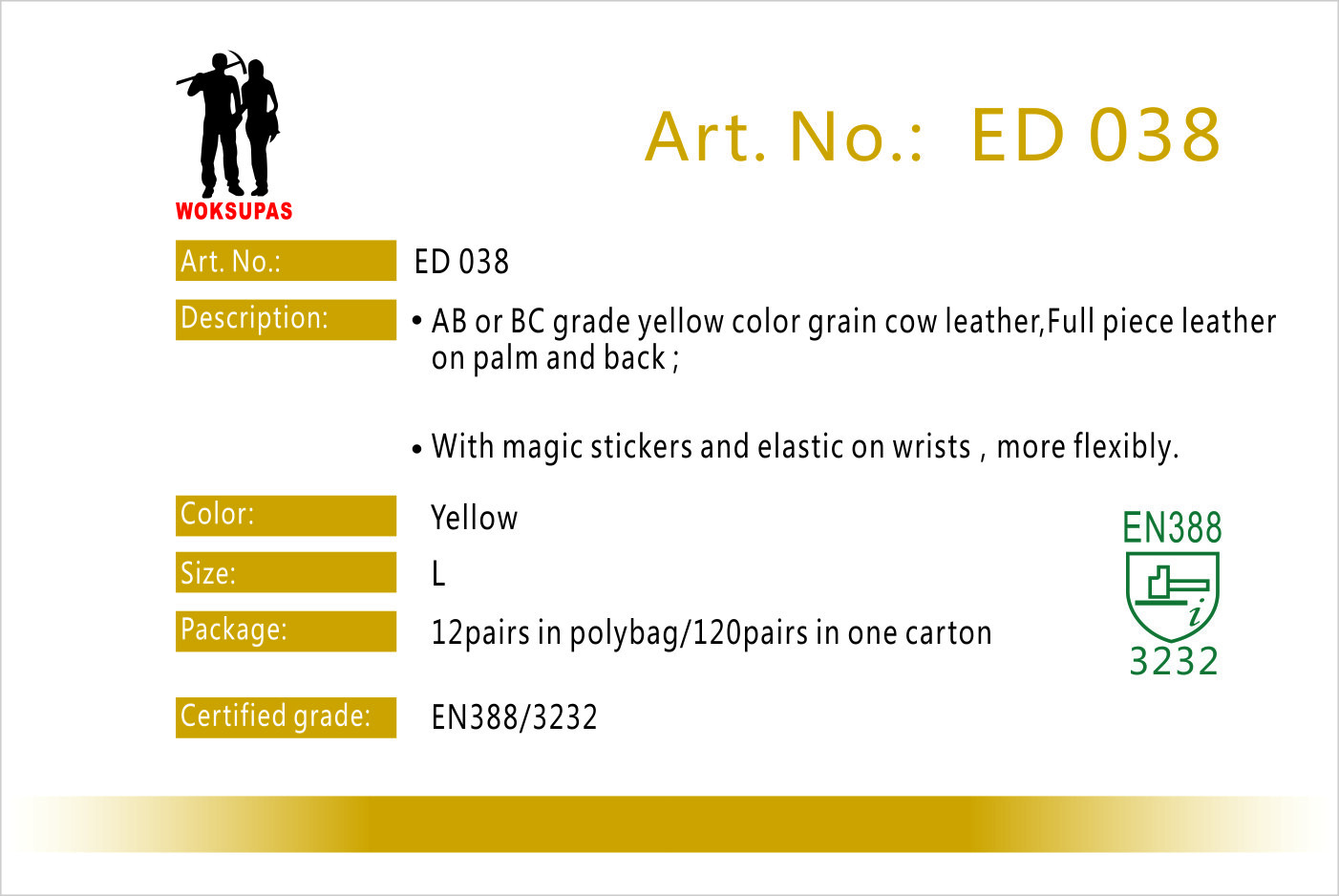 Driver rigger glove series ED038