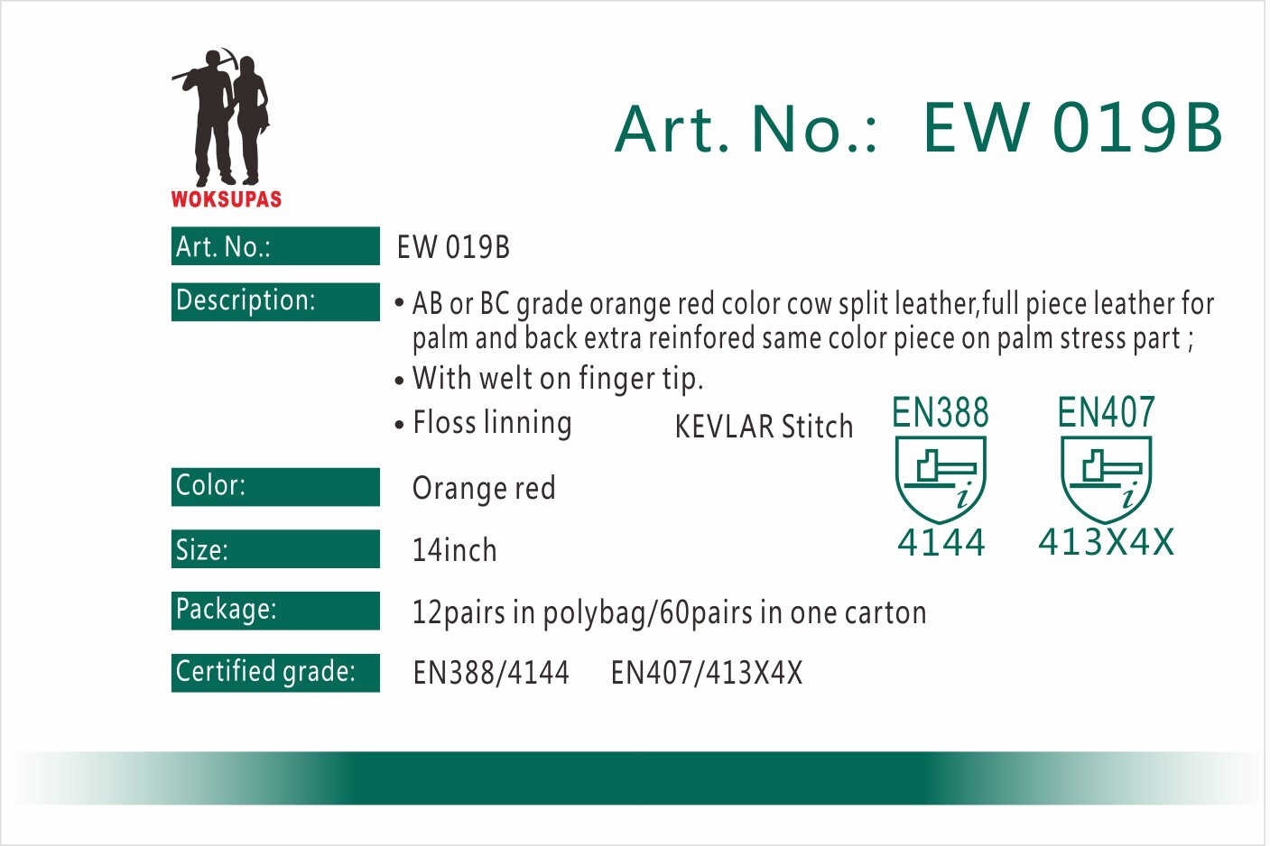 Welding glove EW019B