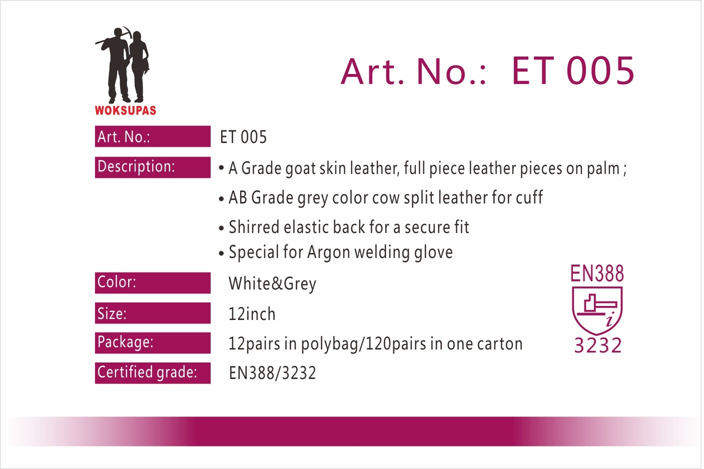 TIG glove series ET005