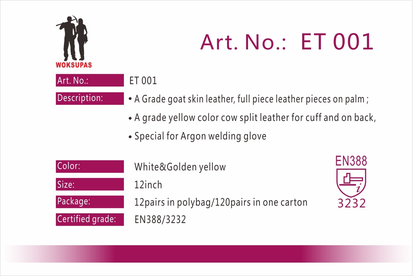 TIG glove series ET001