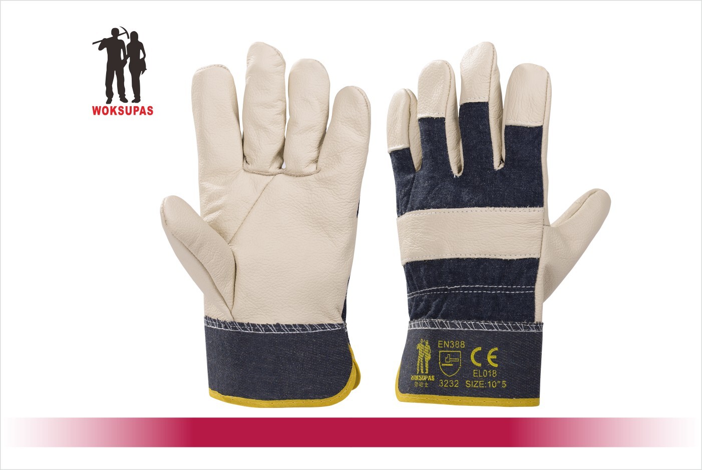 Leather work glove series EL018