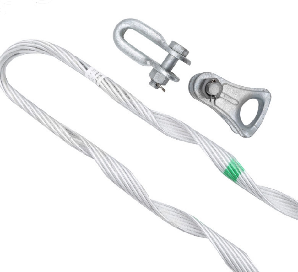 Galvanized Steel Helical Tension Grip Deadend Clamp For ADSS Fitting Guy Wire Hot Dipped Spiral Grip Deadend