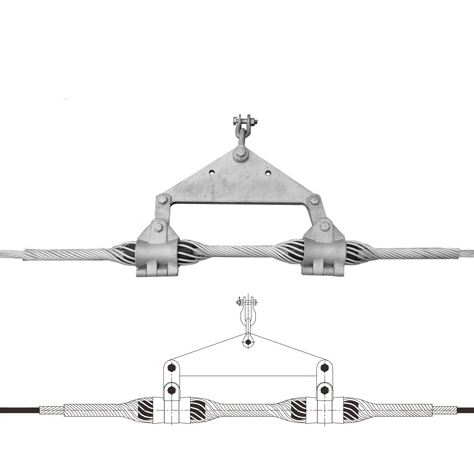 Adss Anchoring Double Suspension Power Fiber Optic Cable Clamp