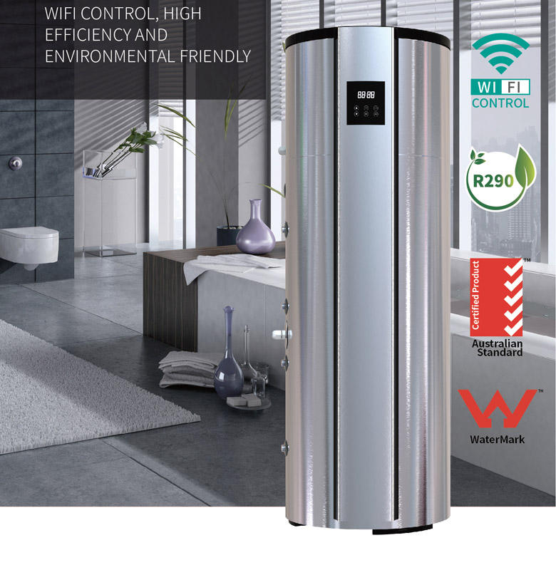 R290 All in One Heat Pump Thermal Water Heater Energy Efficiency
