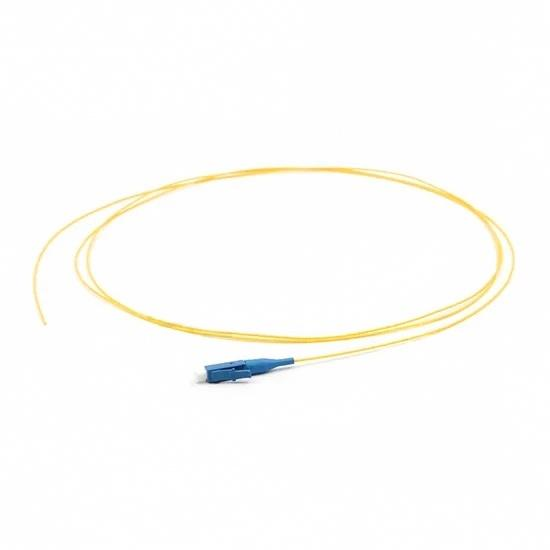 Indoor Simplex LC/UPC Fiber Optic Pigtail OS2 Single Mode 9/125 Custom 0.9mm Cable for Data Transmission Patch Panel ODF Fusion & Mechanical Spliceable Jumper