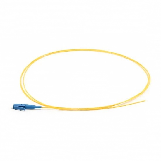 Indoor Simplex LC/UPC Fiber Optic Pigtail OS2 Single Mode 9/125 Custom 0.9mm Cable for Data Transmission Patch Panel ODF Fusion & Mechanical Spliceable Jumper