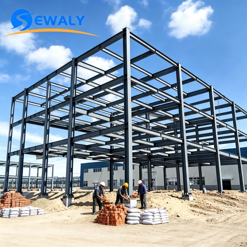 High-quality Sewaly Industrial Prefabricated Multi-storey Steel Structure Warehouse Workshop/Office Building 1 Year Warranty