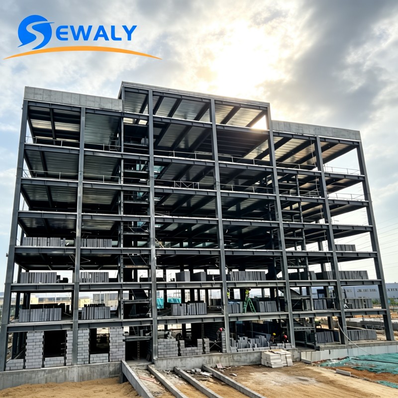 High-quality Sewaly Industrial Prefabricated Multi-storey Steel Structure Warehouse Workshop/Office Building 1 Year Warranty