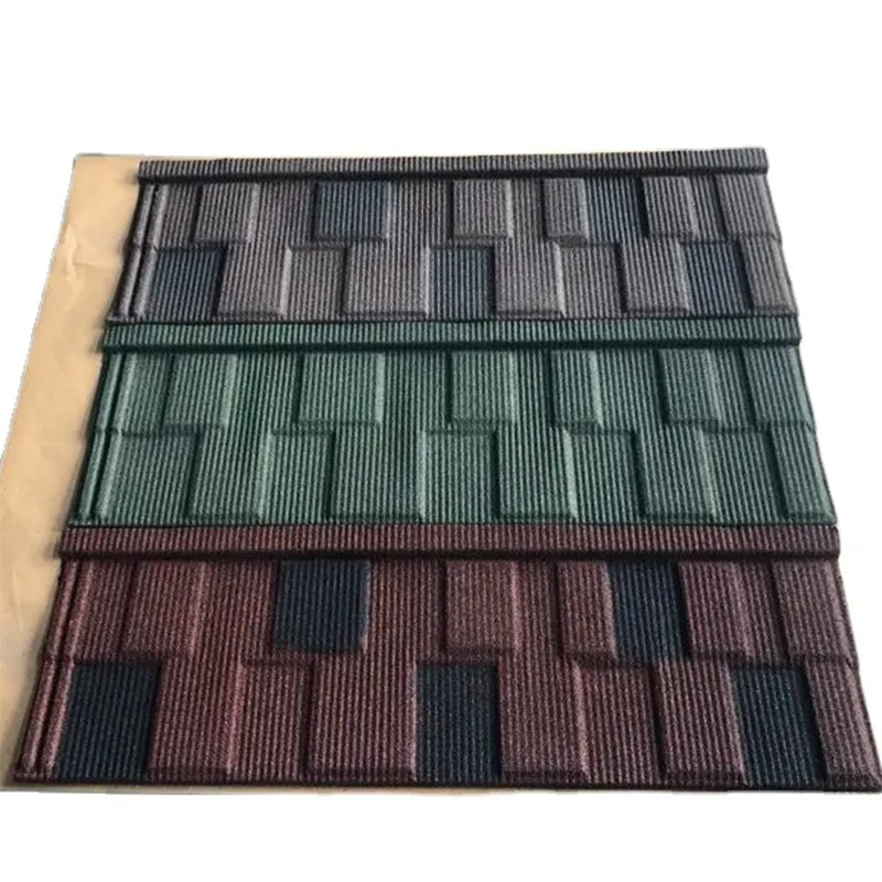 Eco-friendly Roofing Material Aluminum Zinc Steel Roofing Sheet  Stone Coated Metal Roof Tiles