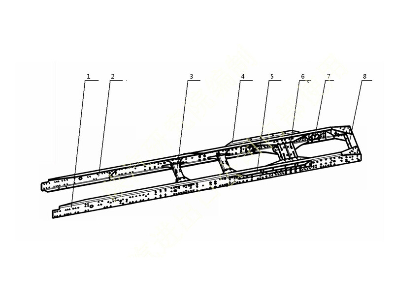 SHACMAN HEAVY TRUCK VEHINCLE FRAME ASSEMBLY PARTS NUMBER SZ951001937