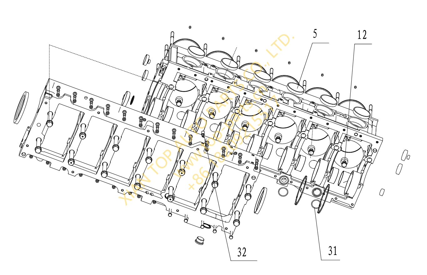 WEICHAI WP10E32 Diesel Engine Body Part Number List