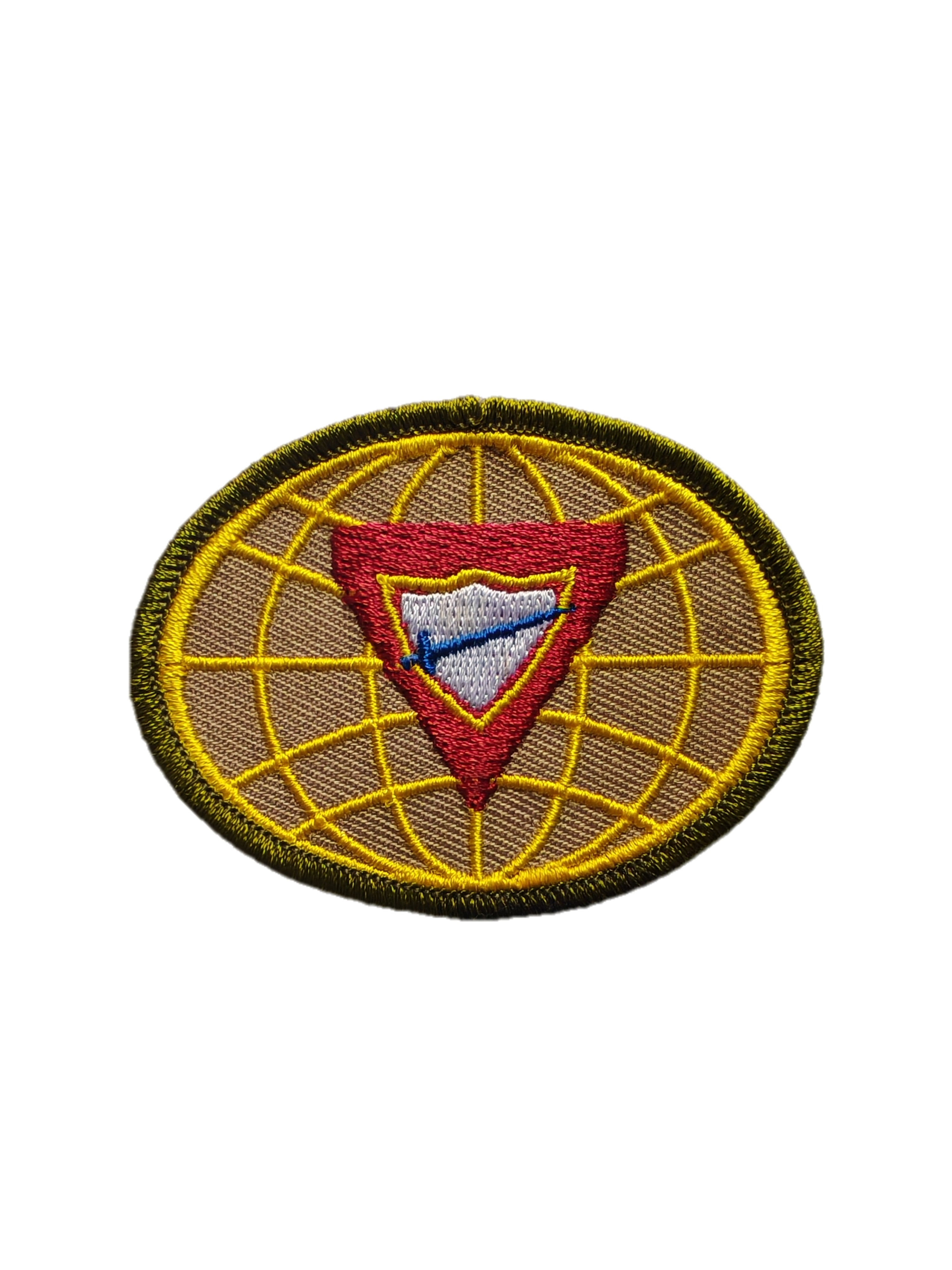 Globe Emblem Embroidery Patch