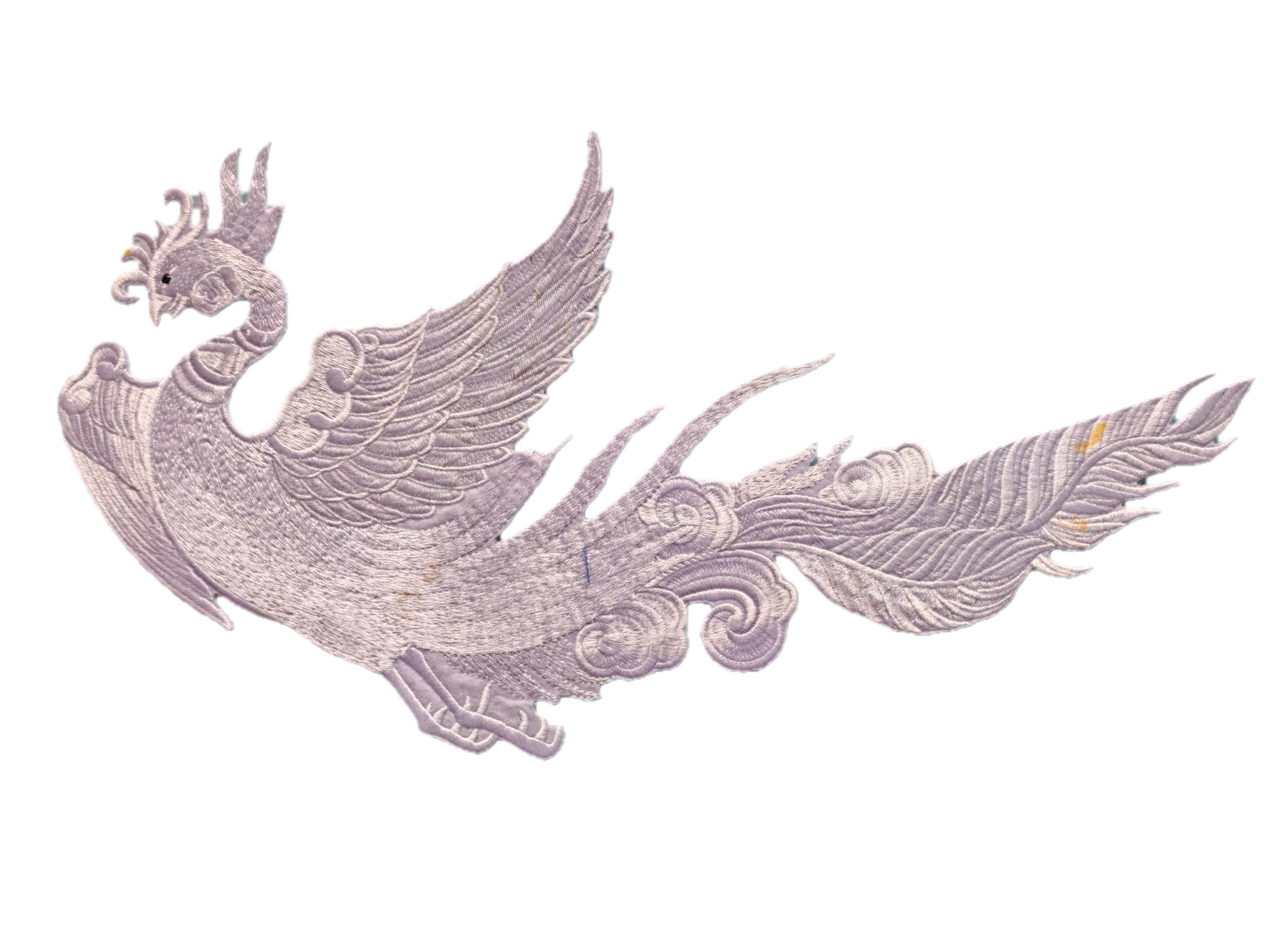 Beige Phoenix Embroidered Patch