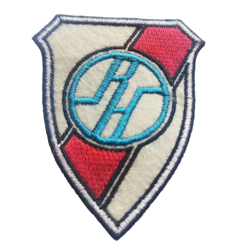 Stylized “H” Monogram Shield Embroidered Patch