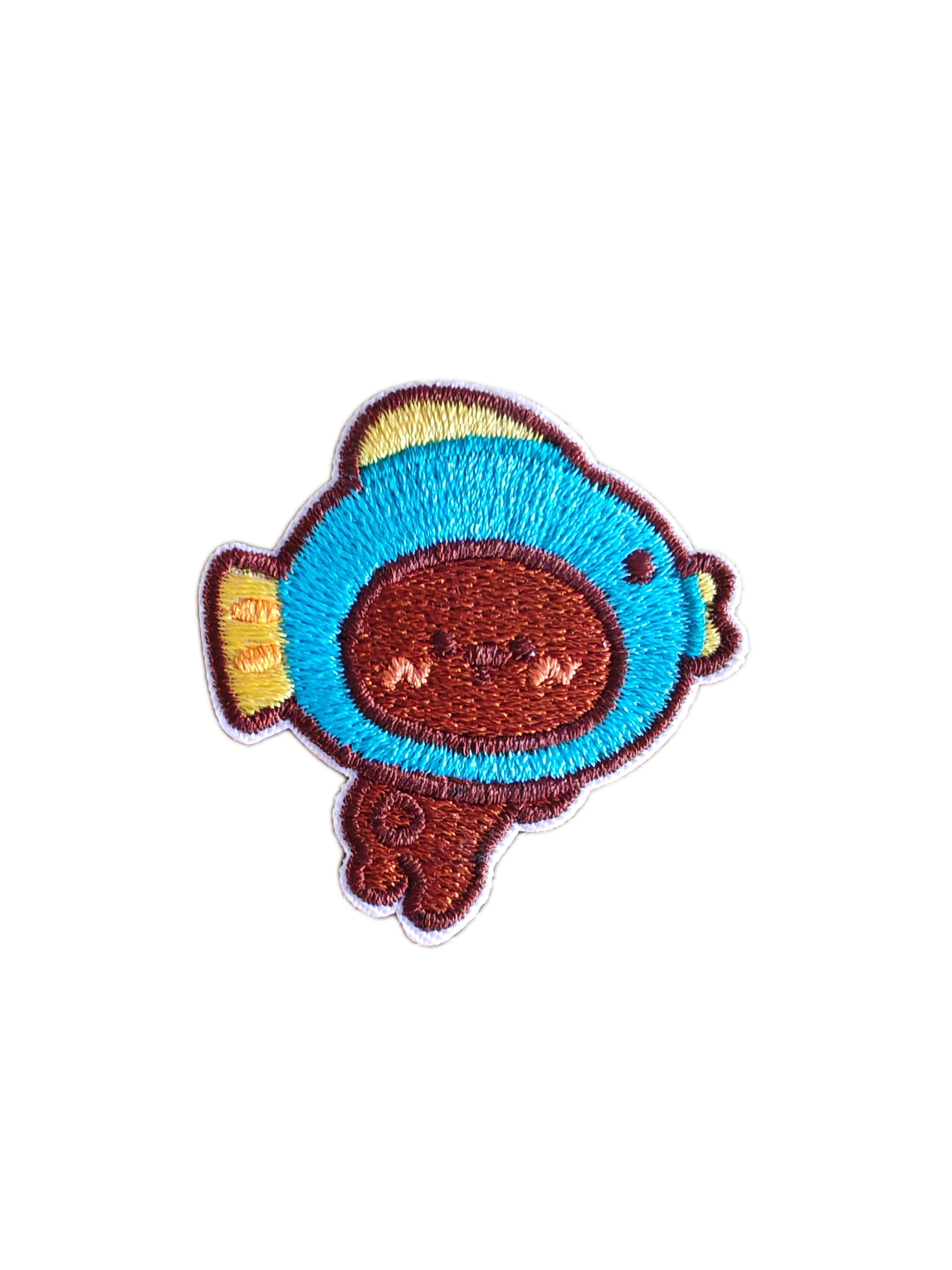 Bear with Fish Hat Embroidery Patch