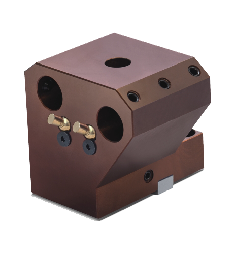 Diagonal double inner hole fixed tool holder