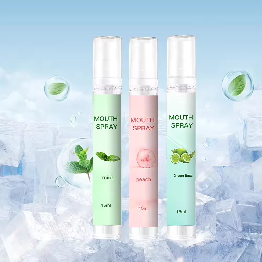 Fresh Breath Mouth Spray Mint Rinse Free Mouthwash Spray Portable