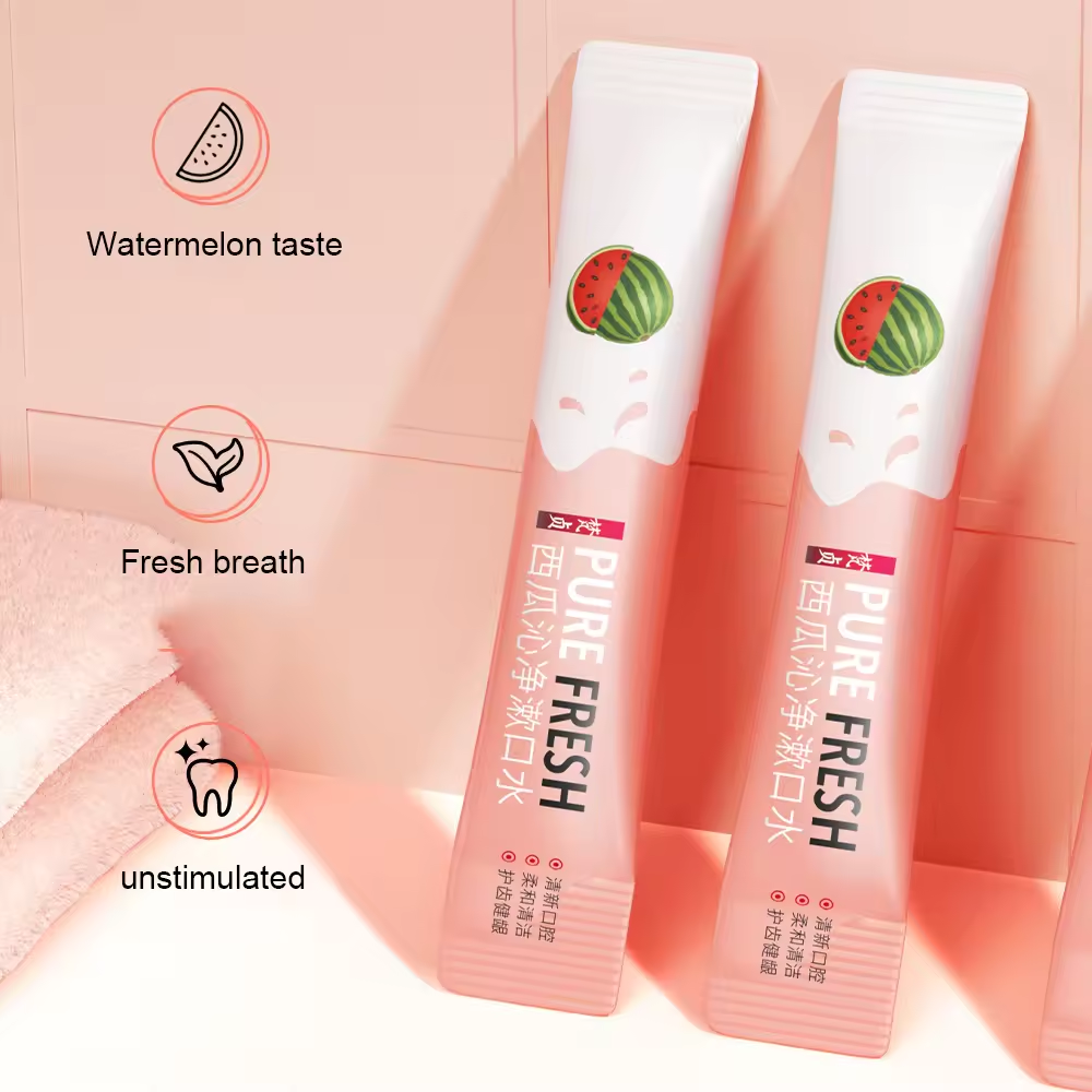 Fruit Flavour Watermelon Refreshing Oral Care Teeth Cleaning Care Disposable Mouthwash Portable Mouthwash