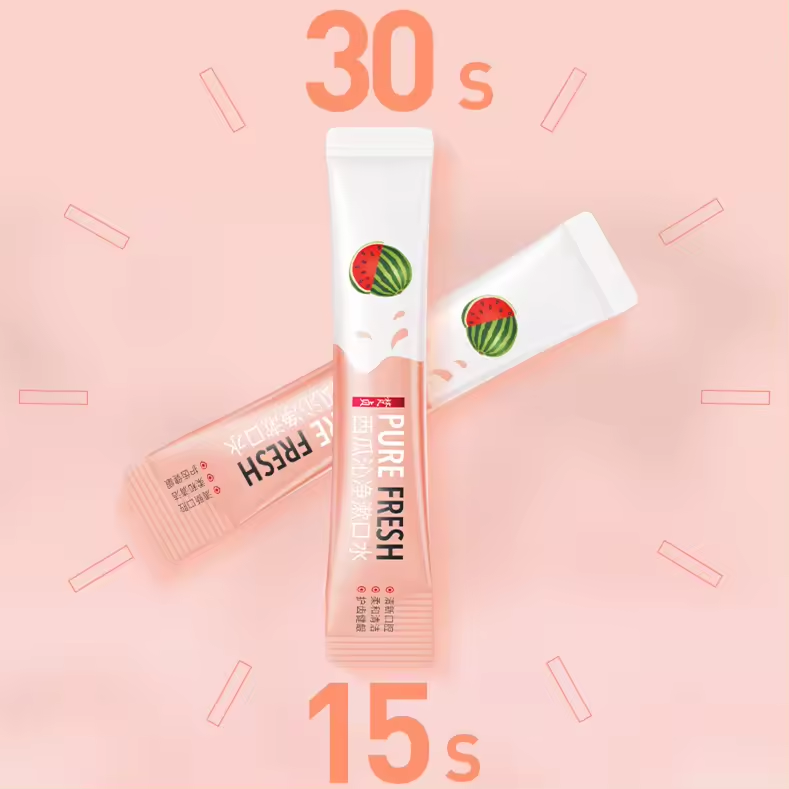 Fruit Flavour Watermelon Refreshing Oral Care Teeth Cleaning Care Disposable Mouthwash Portable Mouthwash