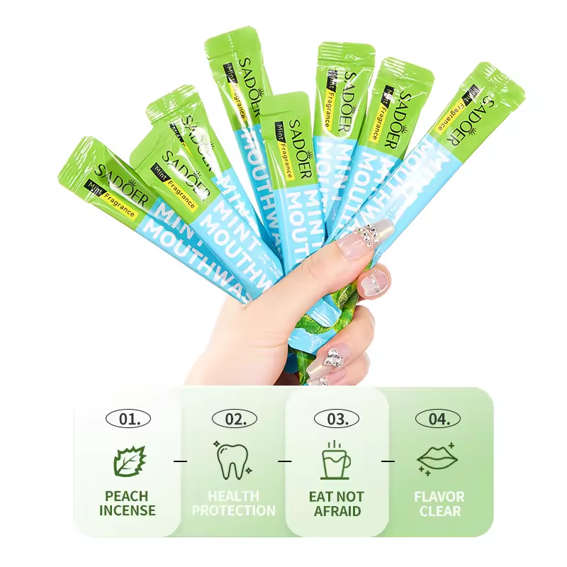 Mint Lemon Peach Mouthwash Portable Mouth Wash Liquid for Oral Care