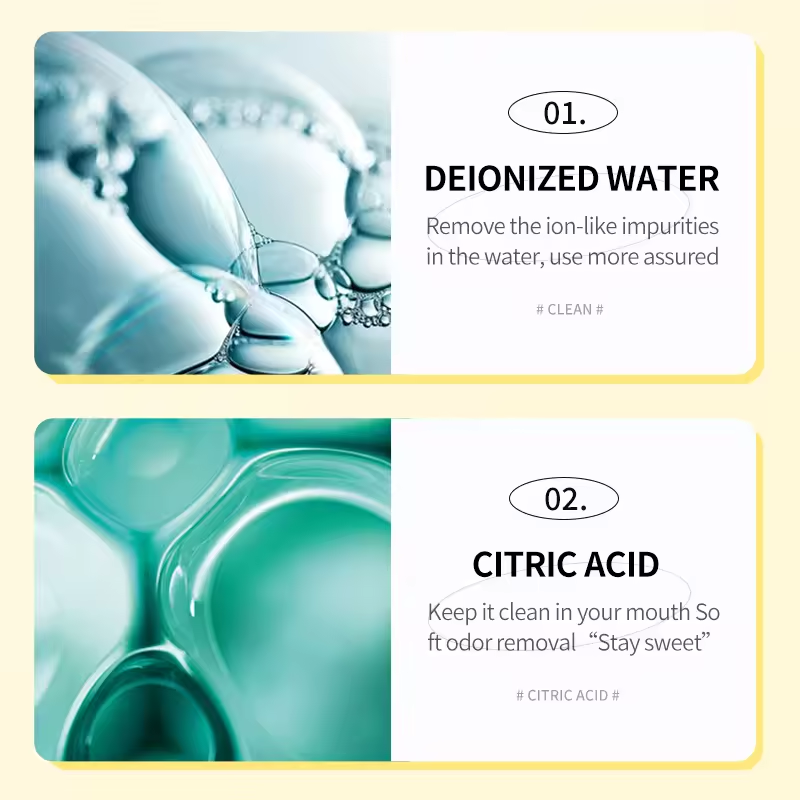 Mint Lemon Peach Mouthwash Portable Mouth Wash Liquid for Oral Care