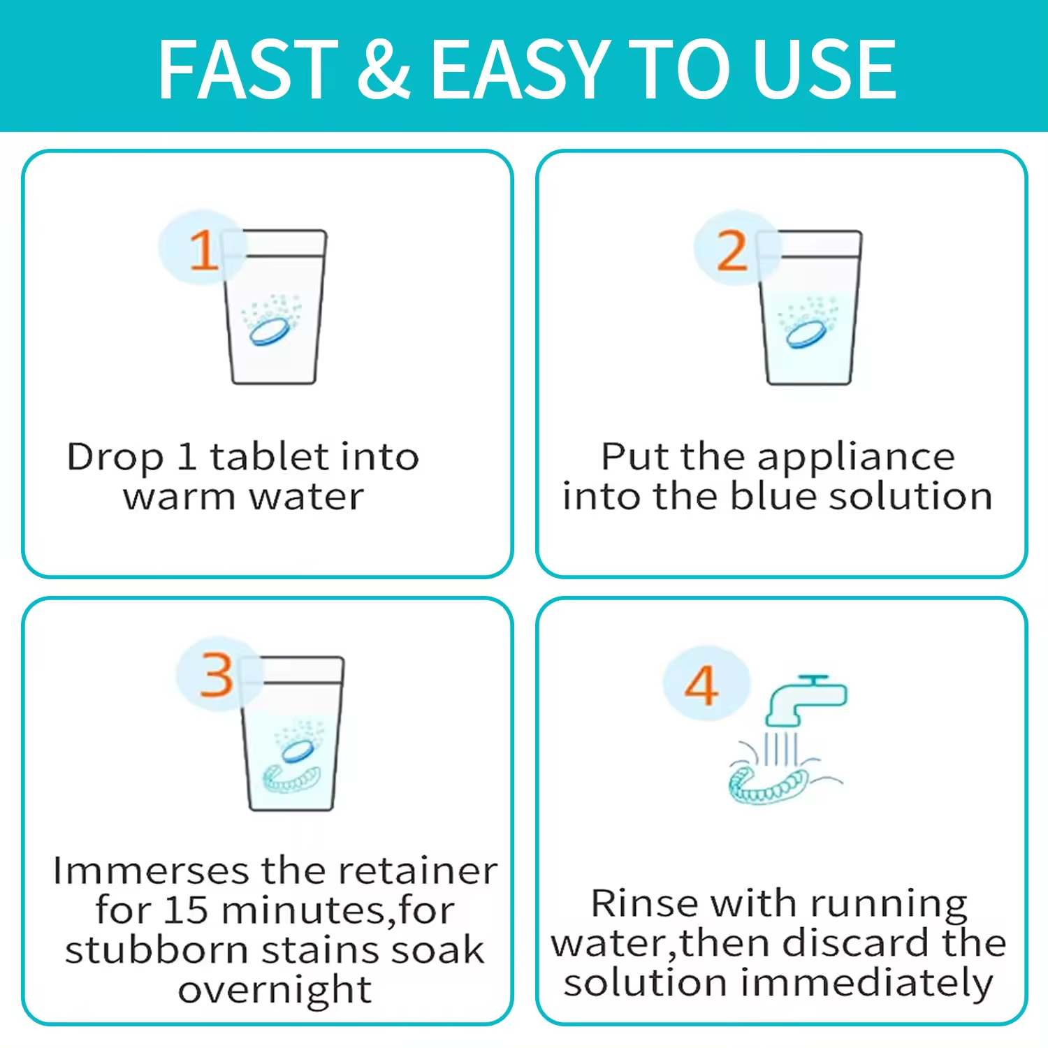 New Design Super Cleaning Dental Mouth Wash Cleaning Tablet for Denture