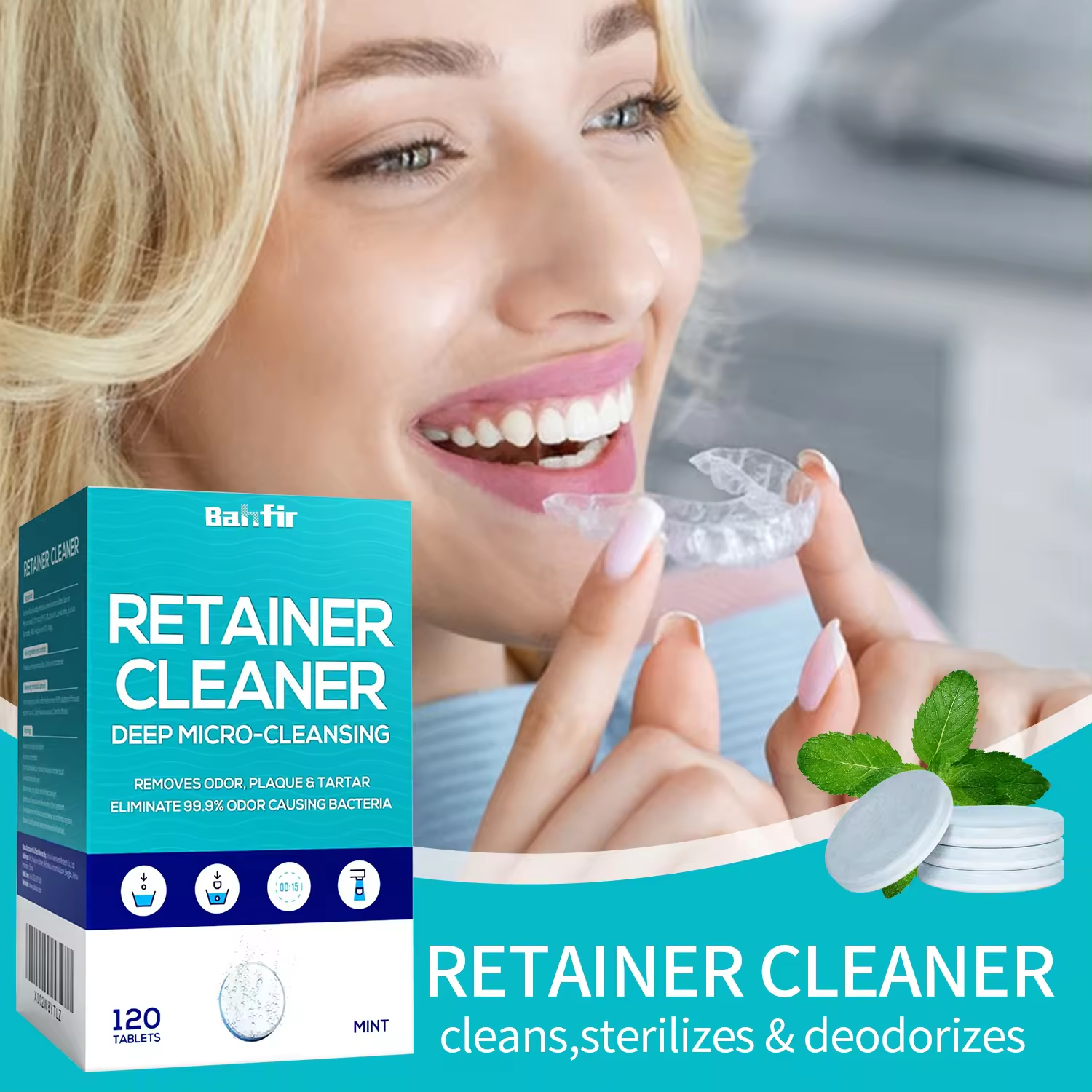 New Design Super Cleaning Dental Mouth Wash Cleaning Tablet for Denture