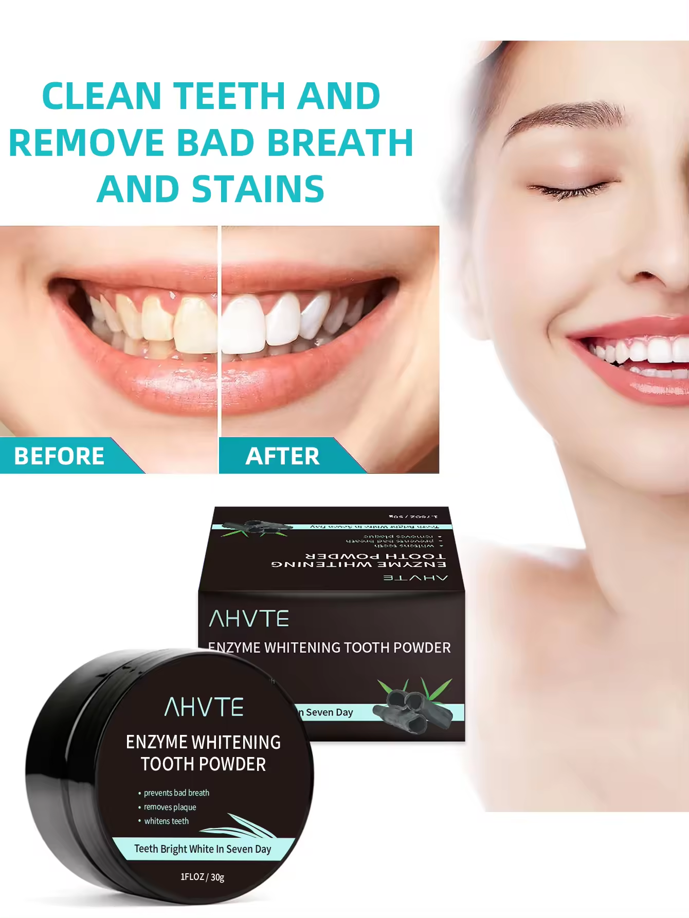 Charcoal Flavor Service Bleaching Box Package Teeth Whitening Powder for Dentists Material Tooth Cleaning Powder