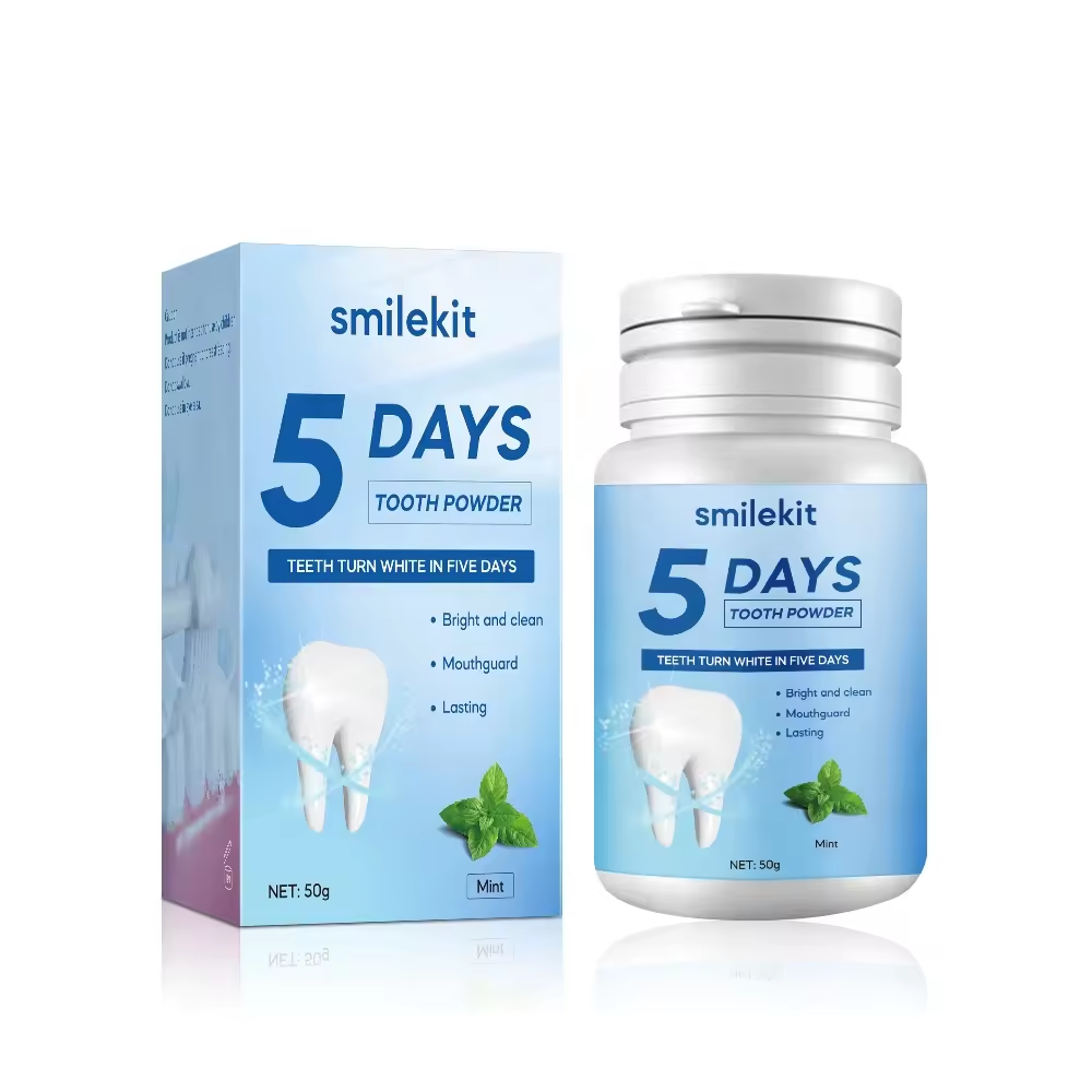 Customized Logo Mint Flavor Tooth Whitening 5 Day Powder