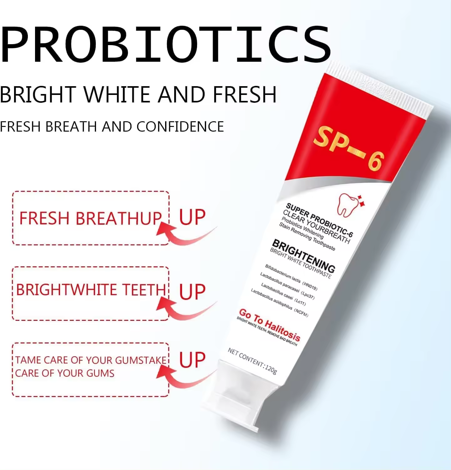 Super ProbioticSp-6 Toothpaste, Sp-6 Ultra Whitening Toothpaste, Sp 6 Toothpaste,Deep Cleaning Care Toothpaste,Fresh Breath