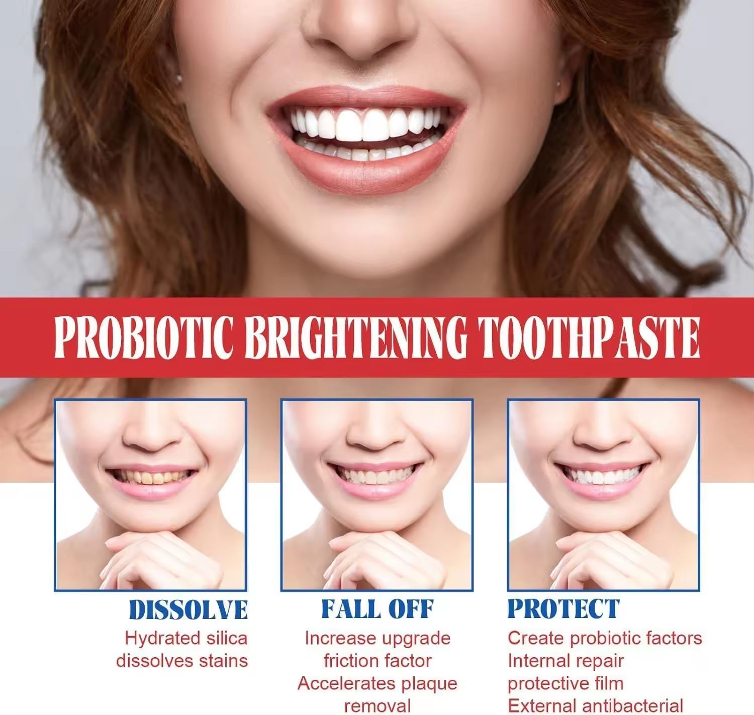 Super ProbioticSp-6 Toothpaste, Sp-6 Ultra Whitening Toothpaste, Sp 6 Toothpaste,Deep Cleaning Care Toothpaste,Fresh Breath