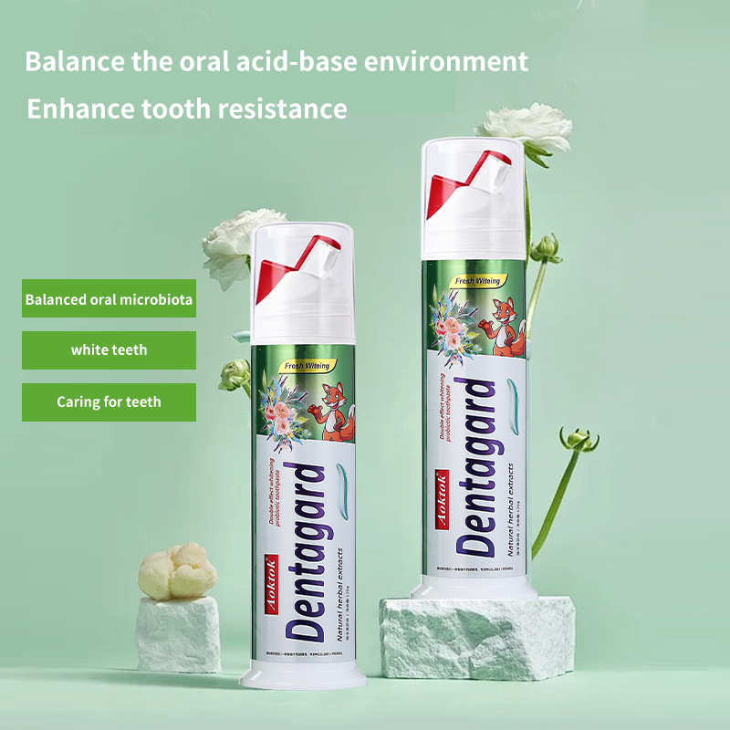 AOKTOK cross-border foreign trade tea-flavored probiotics dual-effect whitening toothpaste fresh breath toothpaste_TikTok hot item