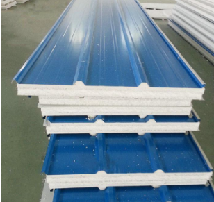 Color Steel Sandwich Panel Fireproof Rock Wool Foam Composite Steel Plate