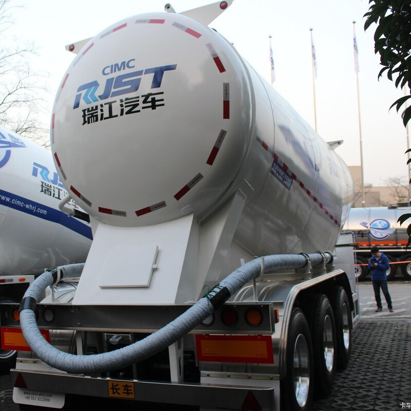 Powder and particle transport semi-trailer