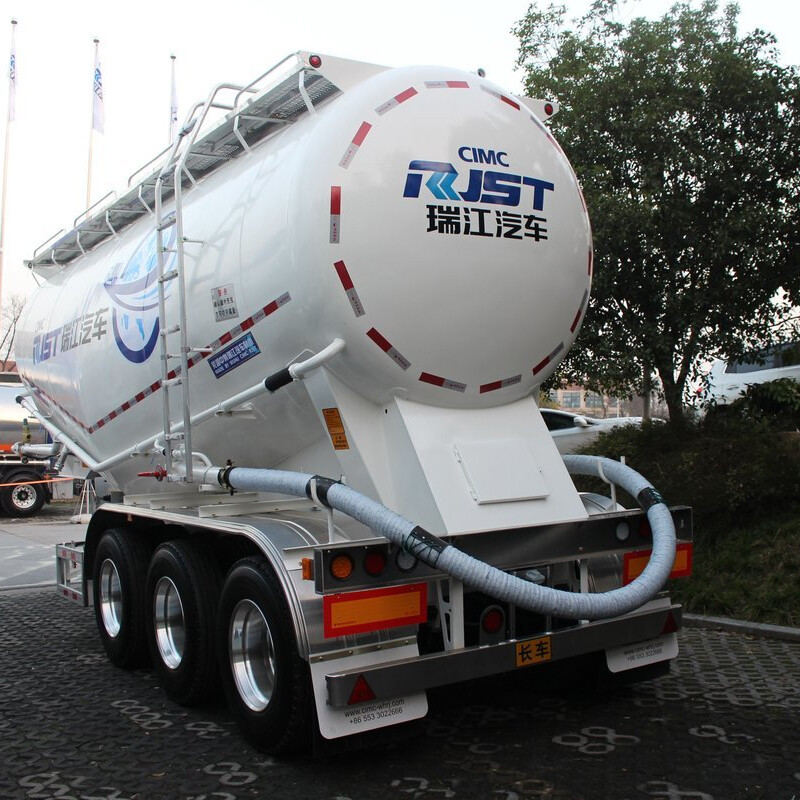 Powder and particle transport semi-trailer
