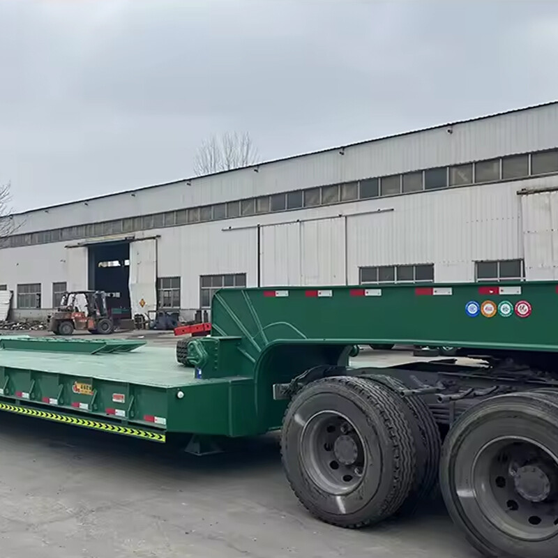 Bench Special Transporter 4 Axles 100/130 Tons Heavy Duty Low Bed Low Chassis Truck Semi Trailer Low Loader Trailer