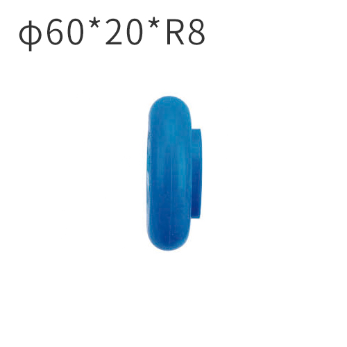 Mingde إنتاج الآلات 60*20*R8MM عجلة سيليكون مع دبوس لآلة تغليف الملف الشخصي