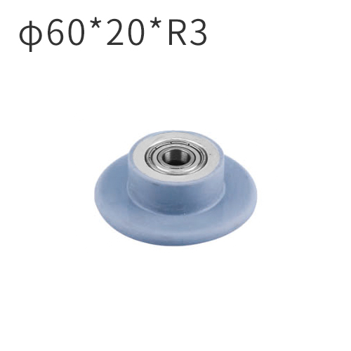 Mingde إنتاج الآلات 60*20*R3MM عجلات سيليكون مستوردة مع دبابيس لآلة تغليف الملف الشخصي