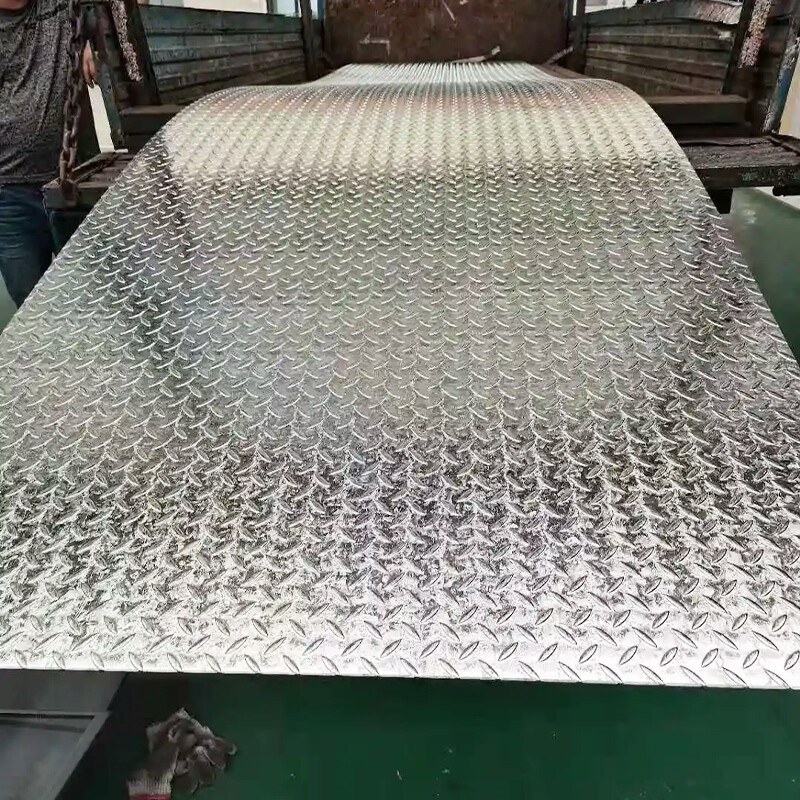 Galvanized checkered plate