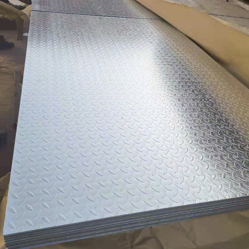 Galvanized checkered plate