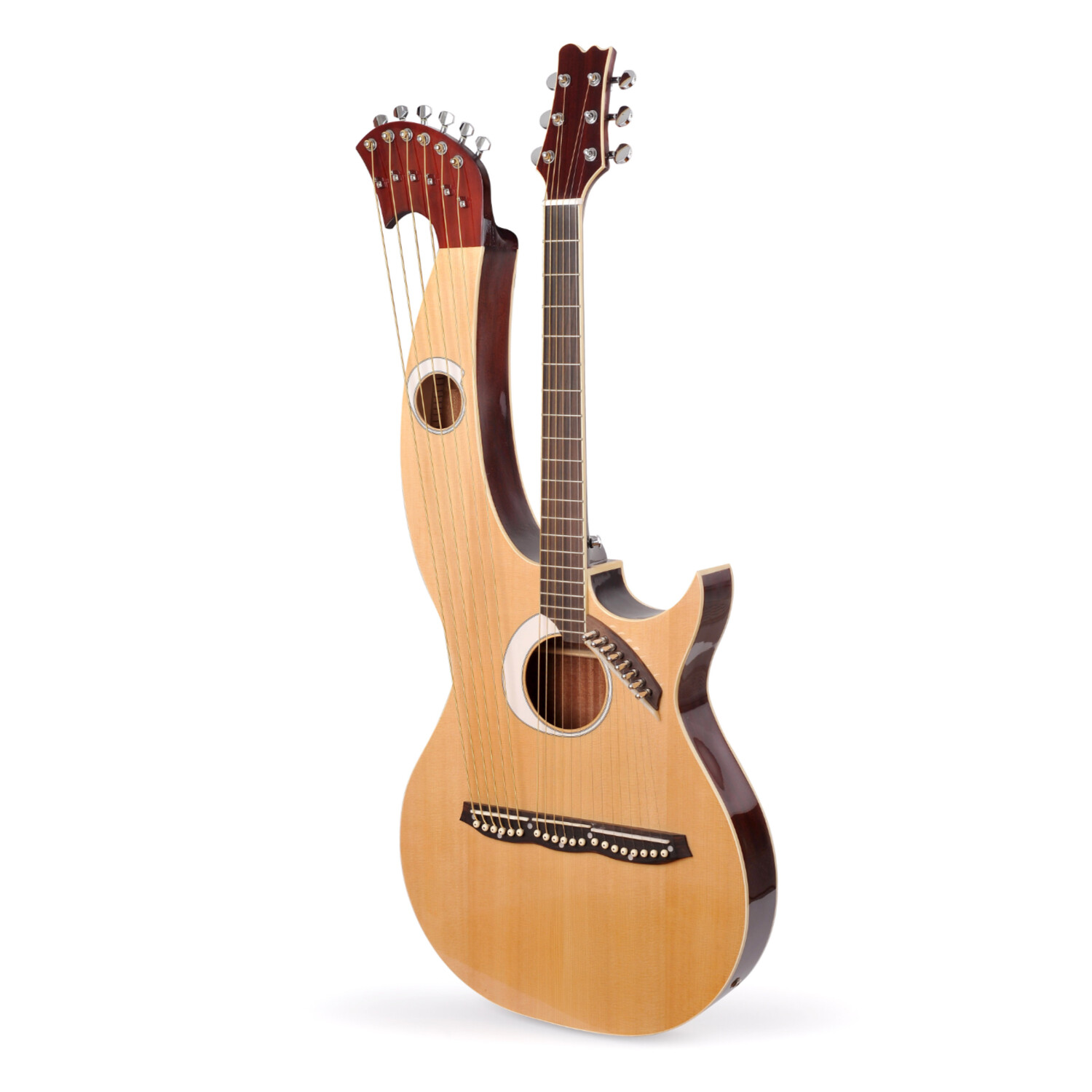 Spruce Top Double Neck Acoustic Harp Guitar