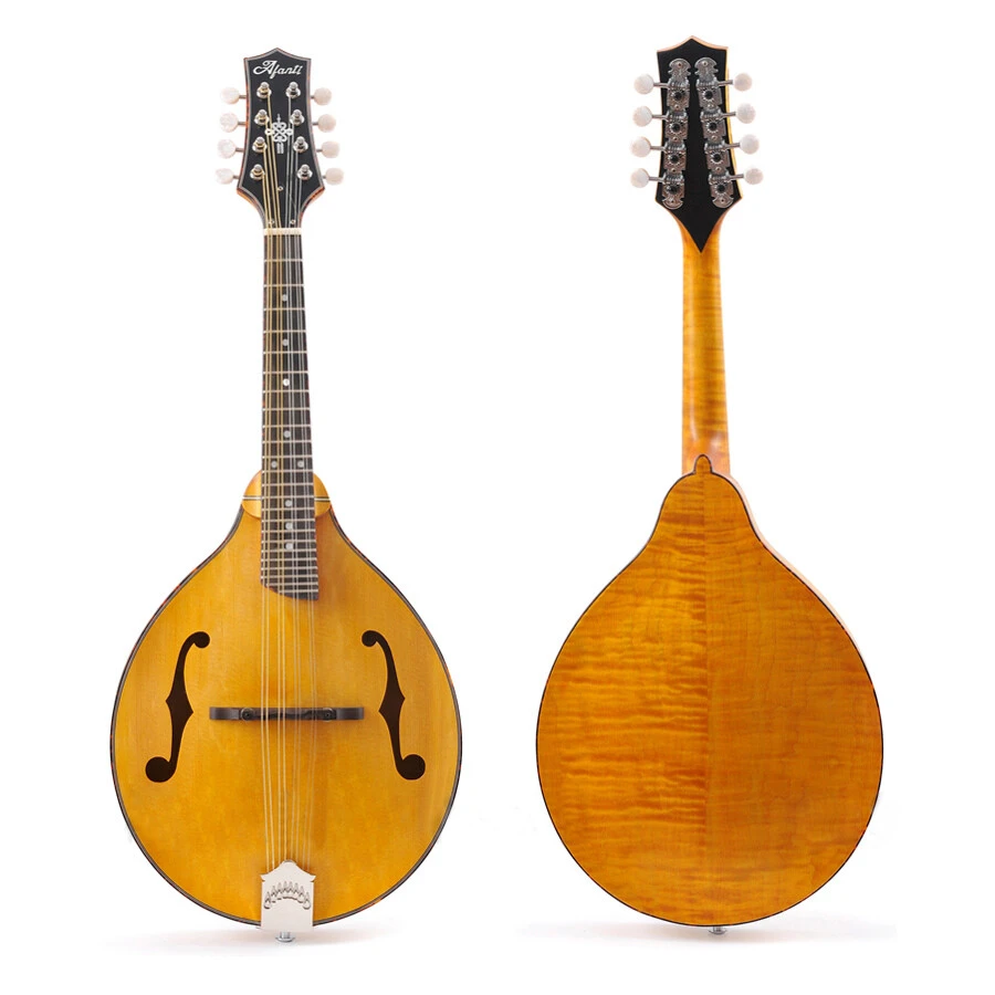 AA Style Honey Color Solid Flamed Maple Mandolin