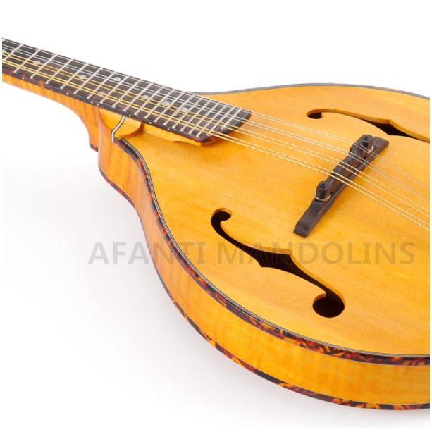 AA Style Honey Color Solid Flamed Maple Mandolin