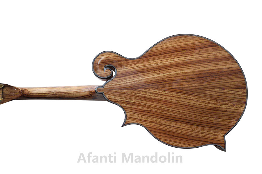 Afanti Solid Zebrawood Gloss Natural color F mandolin 