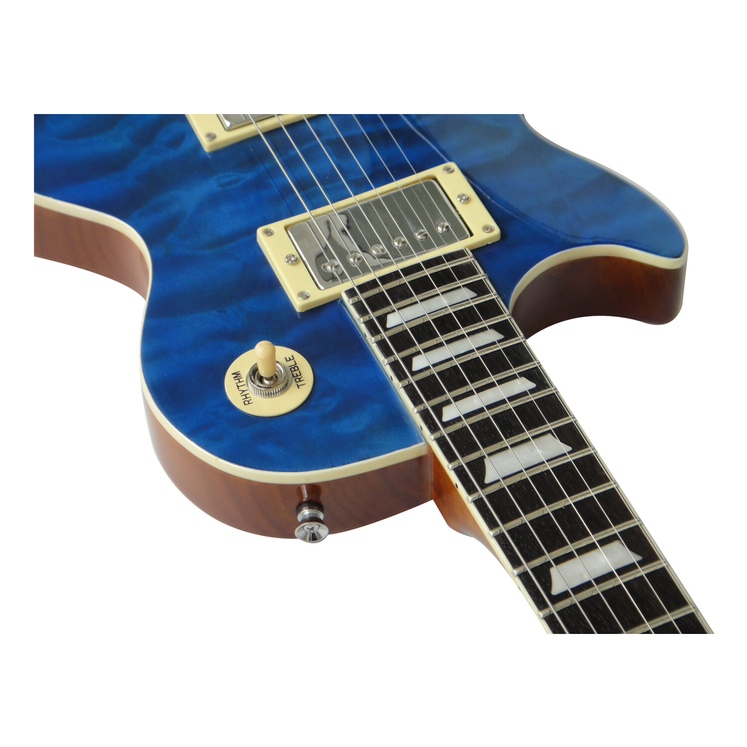 Afanti 22 Frets Left Hand Electric Guitar Mahogany Body with Quilted Maple Veneer