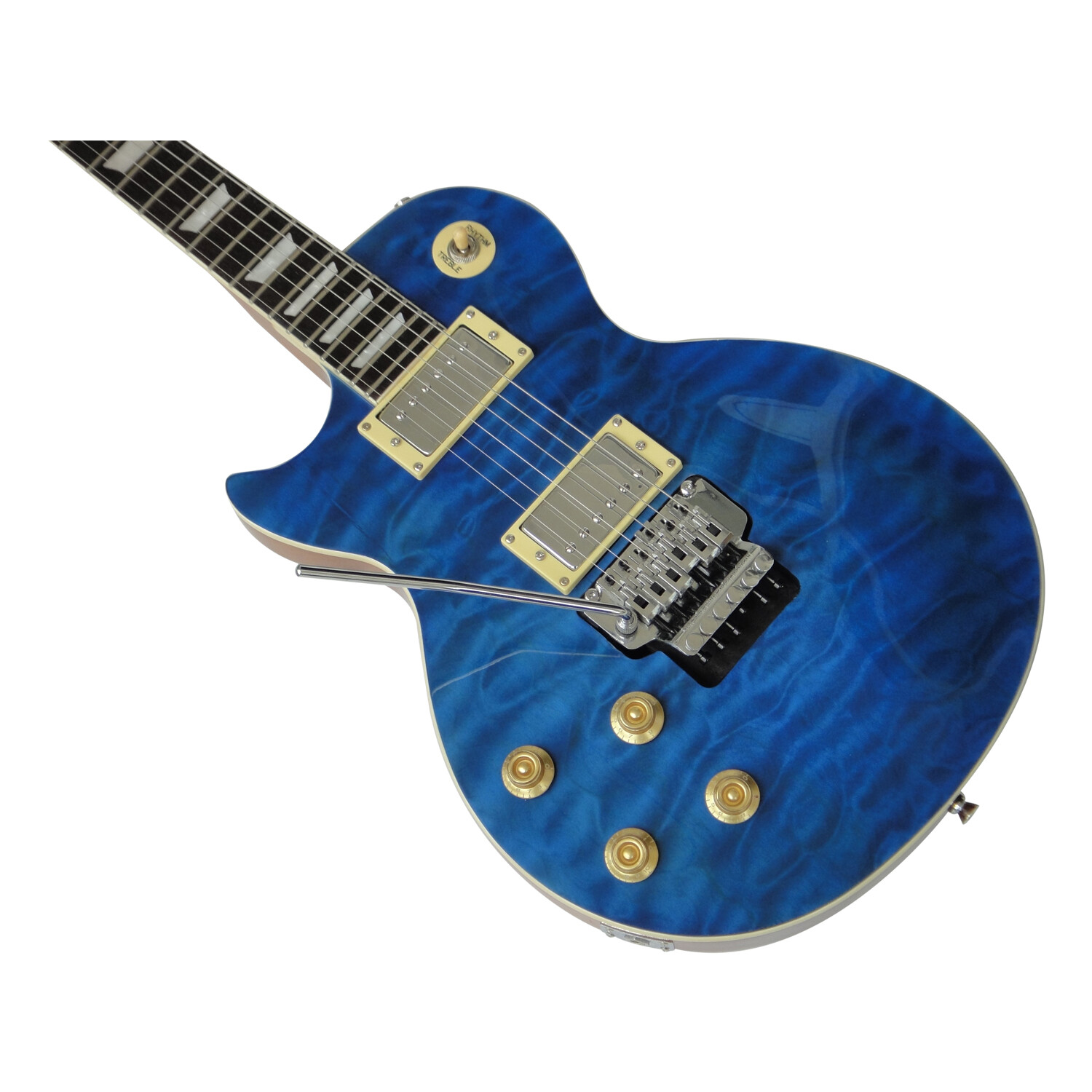 Afanti 22 Frets Left Hand Electric Guitar Mahogany Body with Quilted Maple Veneer