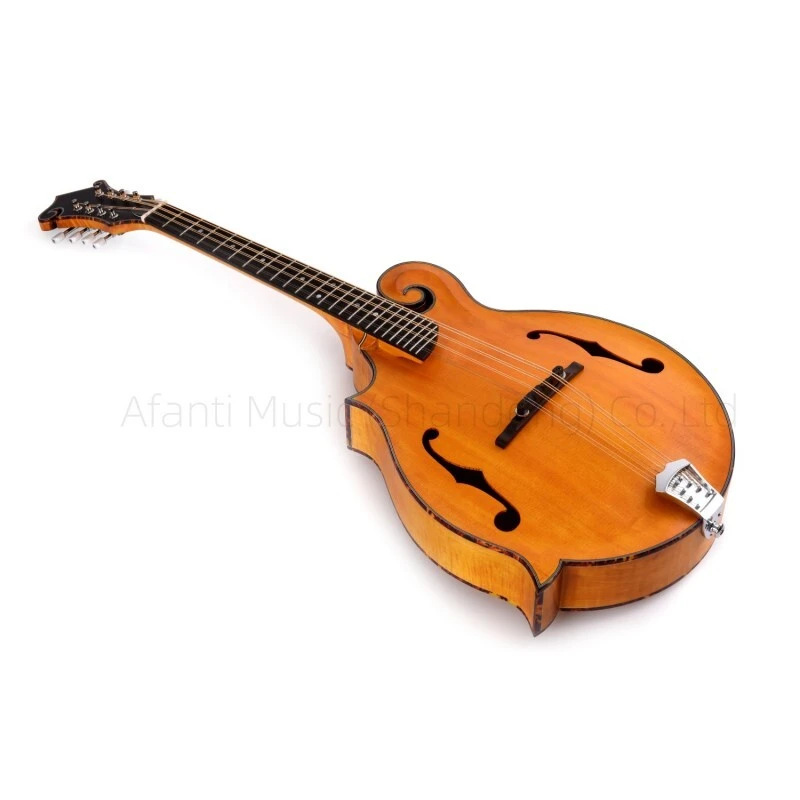 Afanti AA Solid Spruce top Flamed Maple F style Left Handed Mandolin
