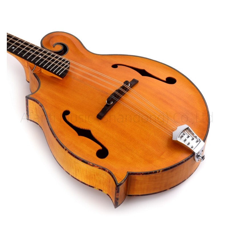 Afanti AA Solid Spruce top Flamed Maple F style Left Handed Mandolin