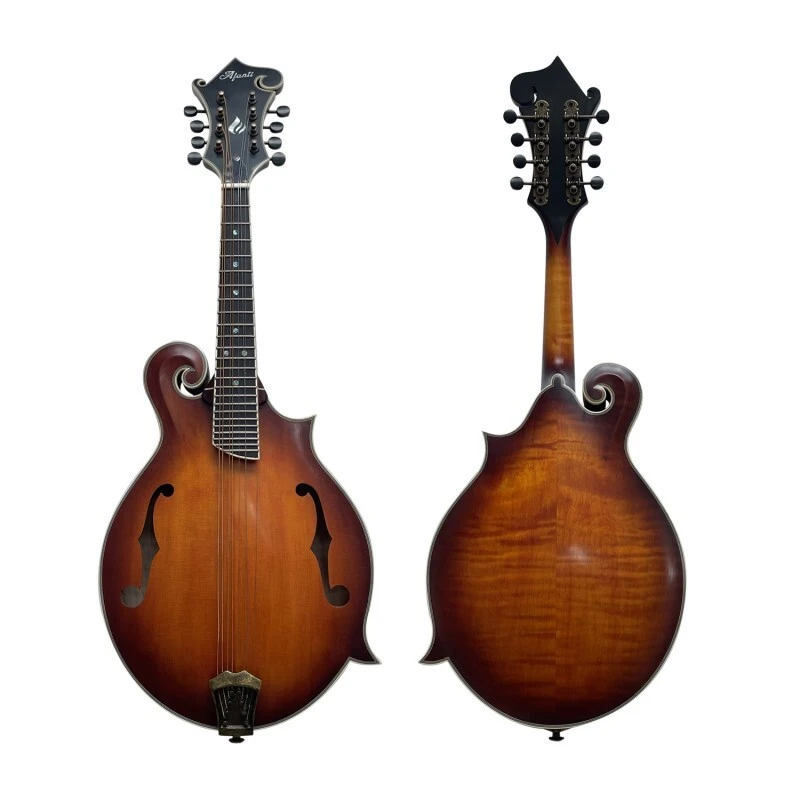 Afanti hand made AA grade Solid Flamed Maple Sunburst F Mandolin